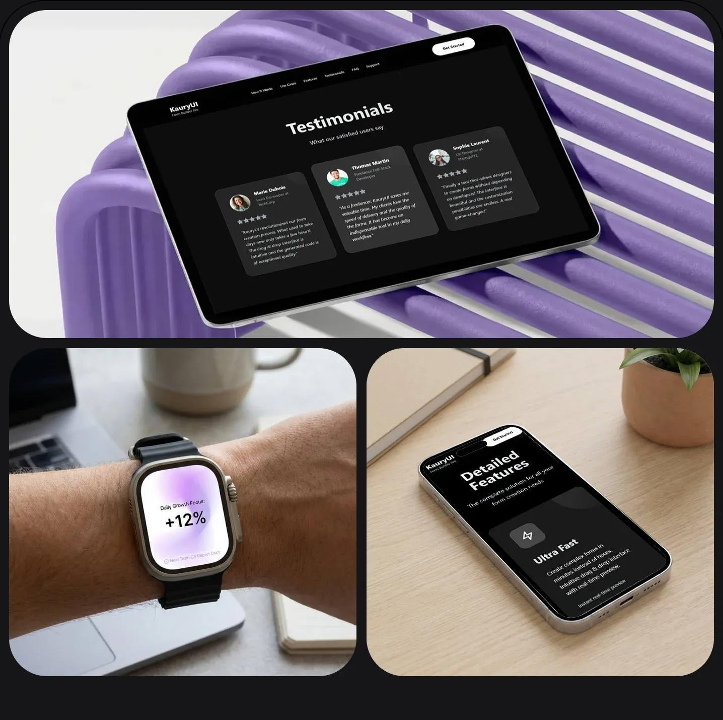 KauryUI — A Modern UI Framework, visuel 4