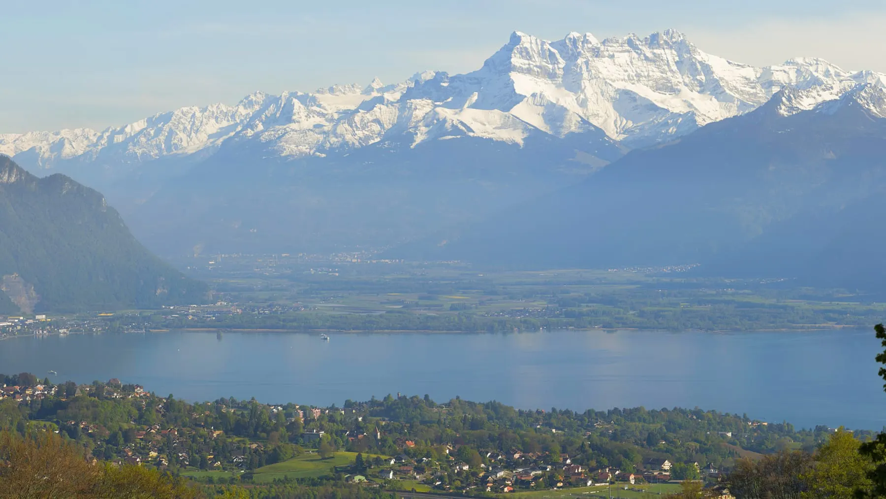 Les Dents du Midi vues depuis les hauteurs de la Veveyse