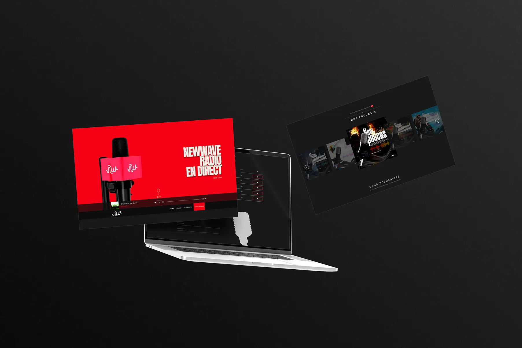 Maquette du site de la radio NewWave